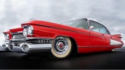 red classic car