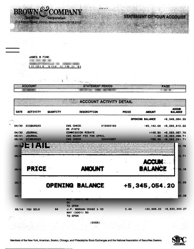 account statement